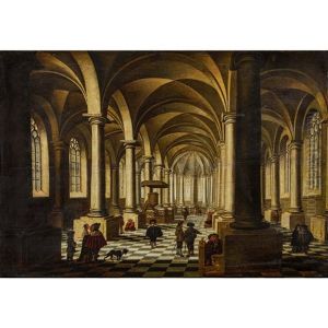 Interieur Einer Dreischiffigen Kirche by Jan van Vucht