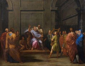 David Jouant De La Harpe Devant Le Roi Saul