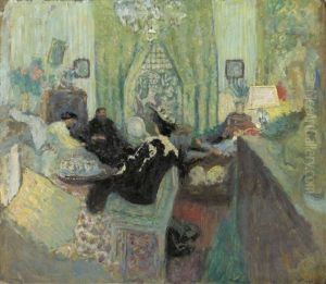 Le Salon Vert Chez Madame Aron (version I) by Jean-Edouard Vuillard