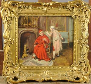 Audience Chez Le Cardinal by Louis Georges Brillouin