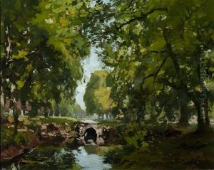 Cows Along The Water's Edge by Jan van Vuuren