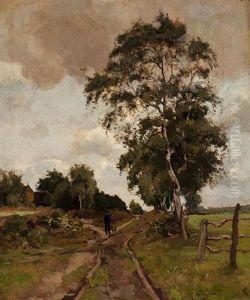 Farmer On A Country Road by Jan van Vuuren