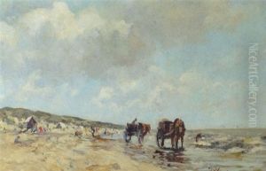 A Shell-fisher On The Beach by Jan van Vuuren