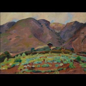 Untitled - Desert Landscape by Edouard Vysekal