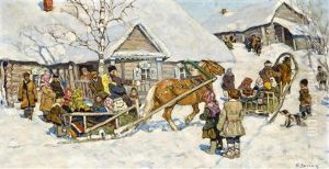 Winter Sleigh Ride by Konstantin Semionovich Vysotsky
