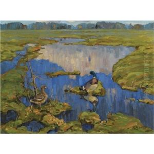 Ducks On A Marsh by Konstantin Semionovich Vysotsky