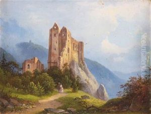 Burgruine by Adalbert Waagen