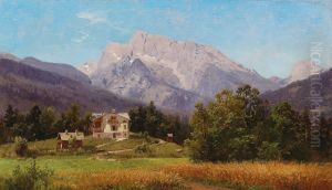 Motif Of The Alps by Adalbert Waagen