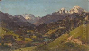 Der Watzmann Bei Berchtesgaden Mit Dem Funtensee by Adalbert Waagen