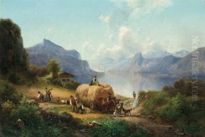 Hay Farming by Adalbert Waagen