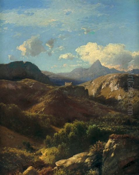 Sudliche Landschaft Mit Griechischem Tempel - view 1