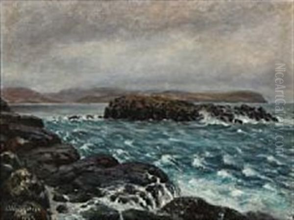 Coastal Scene Presumably From The Faeroe Islands - view 1