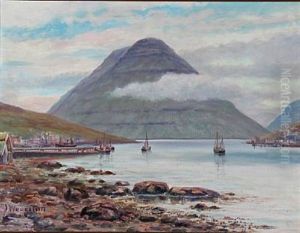 Landscape From The Faroe Islands by Joen Waagstein