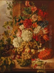 Stillleben Mit Blumen Und Fruchten Stillleben Mit Blumen Und Fruchten