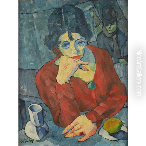 Woman In A Cafe - view 1