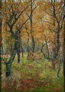 Herbstliches Waldinneres by Friedrich Wachenhusen