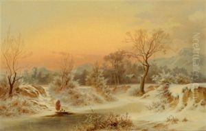 Winterlandschaft Mit Figurlicher Staffage Winterlandschaft Mit Figurlicher Staffage