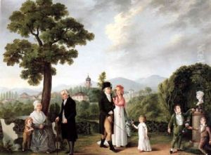 Daniel Schlumberger And His Family In An Alpine Landscape Daniel Schlumberger And His Family In An Alpine Landscape