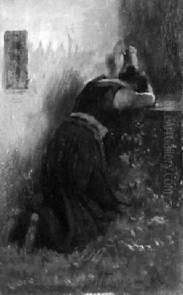 Kniende Frau Im Gebet - view 1