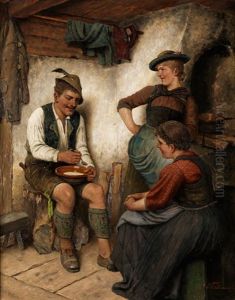 Bauerliche Genreszene by Maximilian Wachsmuth
