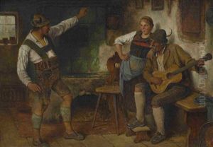Beim Musizieren In Der Bauernstube by Maximilian Wachsmuth