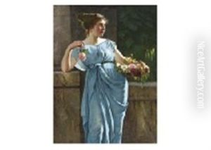 Elegant Lady In Blue by Maximilian Wachsmuth