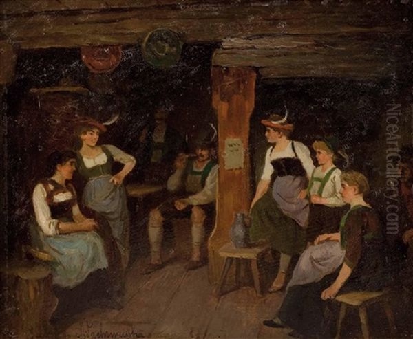 Unterhaltung In Der Almstube (study) - view 1