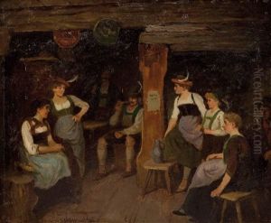 Unterhaltung In Der Almstube (study)