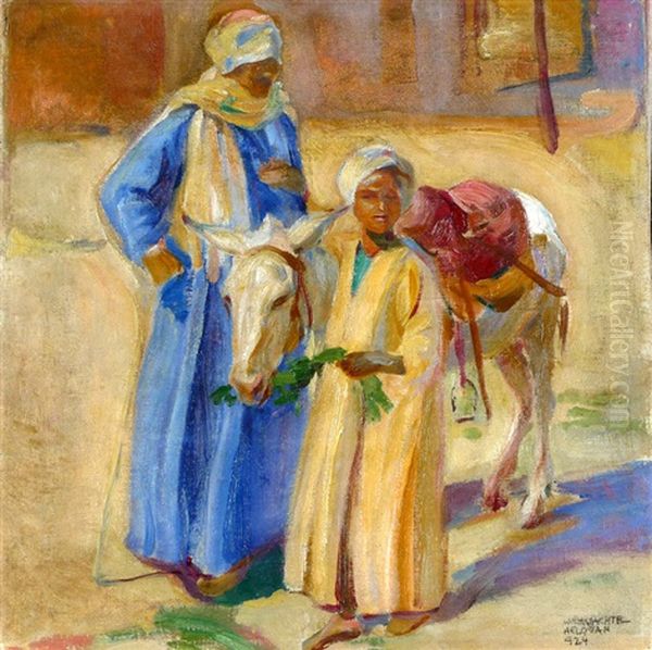 Figures And A Donkey - view 1