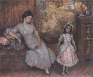 Bildnis Einer Dame Mit Kind by Wilhelm Wachtel