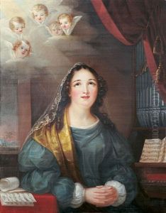 Die Heilige Cacilie An Der Orgel
