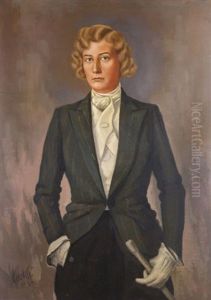 Portrait Of A Woman With Riding Crop