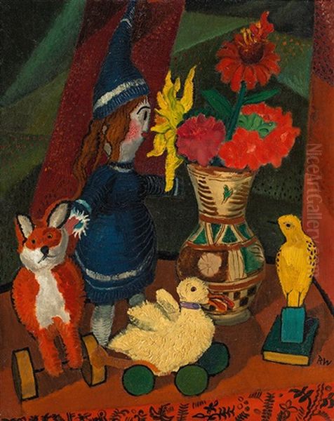 Still Life With Flower Jug And Doll Ii - view 1