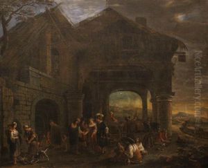 Gypsy Fortune Telling Scene by Cornelis de Wael