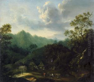Landschaft Mit Bauernhausern by Philipp Hieronymus Brinckmann