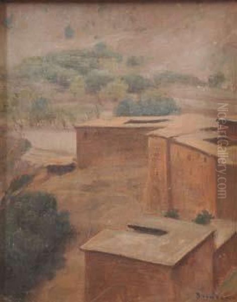 Paysage Aux Maisons (afrique Du Nord) - view 1