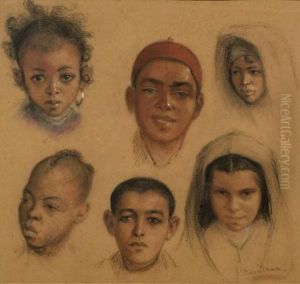 Portraits D'enfants by Louis Edouard Brindeau De Jarny