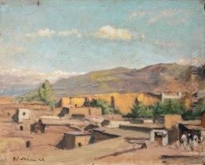 Paysage D'afrique Dunord by Louis Edouard Brindeau De Jarny