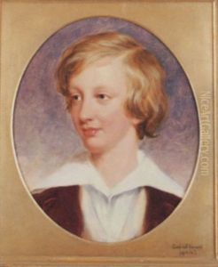 Portrait Of Edward Henry Howard, Later Cardinal Howard, When A Boy, In A Red Coat And White Shirt