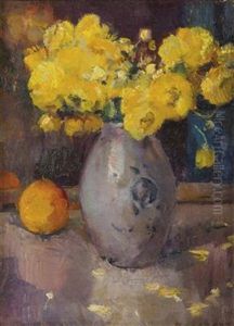Blumenstillleben In Vase by Maurice Wagemans