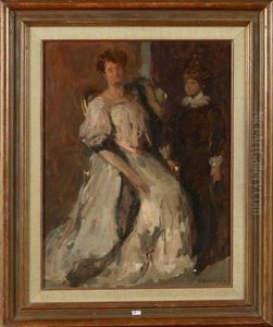 Portrait D'une Jeune Maman Accompagnee De Son Fils