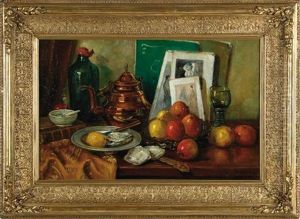 Still Life With Oysters And Fruit by Pieter Johannes A. Wagemans