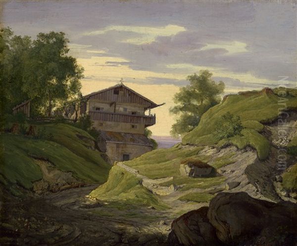 Berghof In Bayerischer Voralpenlandschaft - view 1