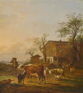 Austrieb Von Rindern Und Schafen