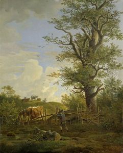 Weidelandschaft Mit Hirtenknaben