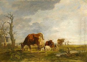 Lagerndes Vieh by Max Joseph Wagenbauer
