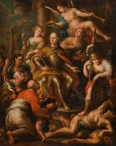 The Glorification Of Joseph Ii, Holy Roman Emperor by Franz Xaver Wagenschoen