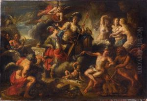Allegory Of Minerva Protecting The Arts by Franz Xaver Wagenschoen
