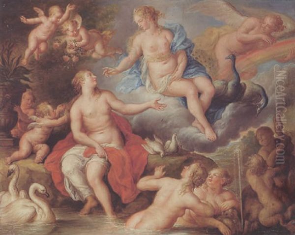 Venus Und Juno Mit Putten Und Nymphen In Einer Landschaft - view 1