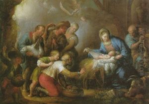 Die Anbetung Der Hirten by Franz Xaver Wagenschoen